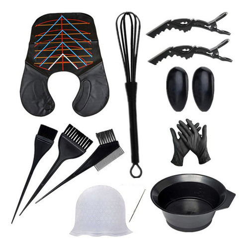 Jj Kit De Tintes Para Cabello, Peine, Cepillo, Tinte,