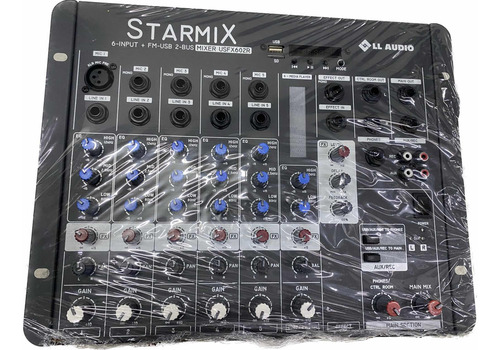 Mesa Som 6 Canais Usfx602 Ll Audio Console Efeito Bluetooth