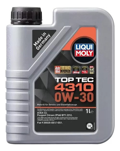 Aceite De Motor Top Tec 4310 0w30 Liqui Moly 1lt
