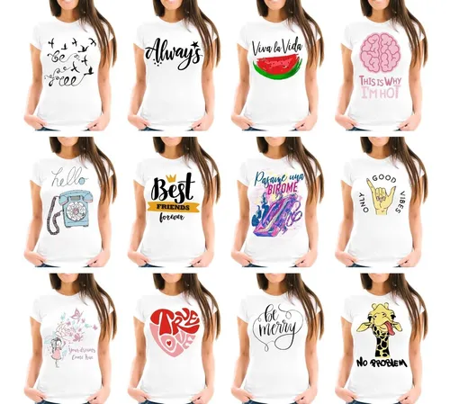 Diseños para remeras de mujer hotsell