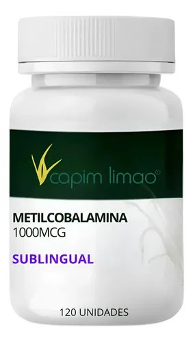 Vitamina B12 Metilcobalamina 1.000mcg 120cp Sublingual Sem Sabor