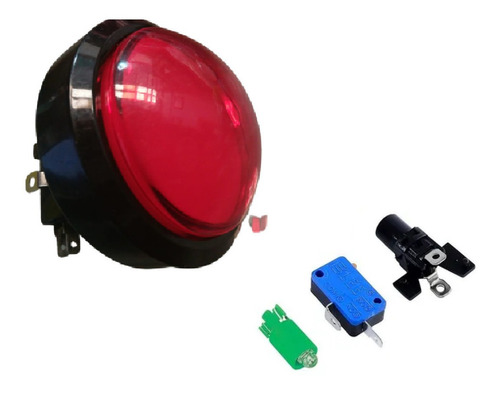 Push Button Gigante 6cm Arcade Micro Switch Y Led Integrado
