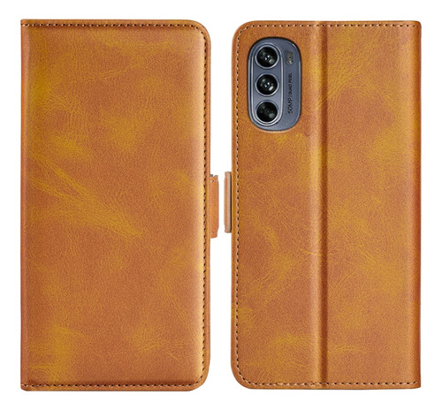 Funda De Cuero Magnética De Doble Cara Para Motorola G62 5g