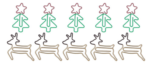 100 Sujetapapeles Con Forma Preciosa De Árbol De Navidad Y C