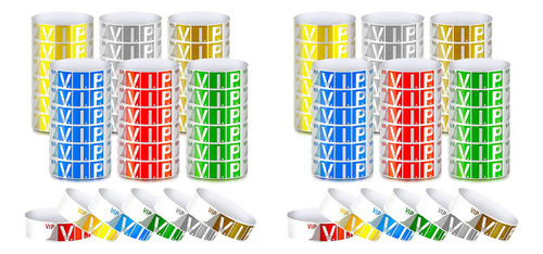 Paquete De 1200 Pulseras De Papel Vip Impermeables Vip De Co