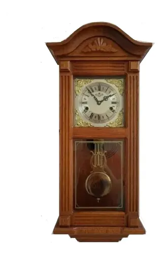 Reloj antiguo de madera con pendulo hotsell