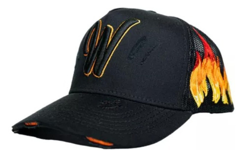 Gorra Westcol W Merch Esclusiva Negra Fuego Drop #3 