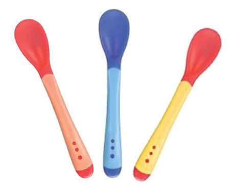 Colher Para Bebe De Silicone Sensitive Quente E Frio