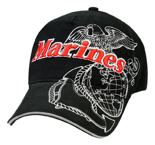 8794 Gorra Modelo Marines Eagle, Rothco, Negro, Importado