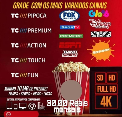 Imagem 1 de 1 de Tenha Todos Canais Abertos E Fechados Direto Na Sua Smart Tv