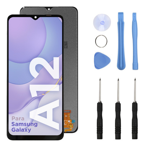 Pantalla Táctil Lcd Para Samsung A12 Sm-a125m Sm-a125f Negro