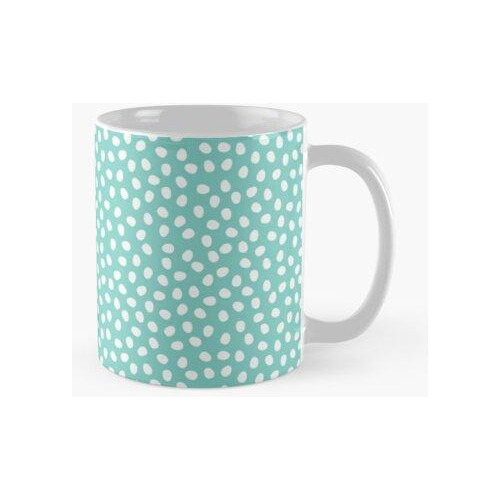 Taza Puntos De Guijarro Azul De Huevo De Pato Calidad Premiu