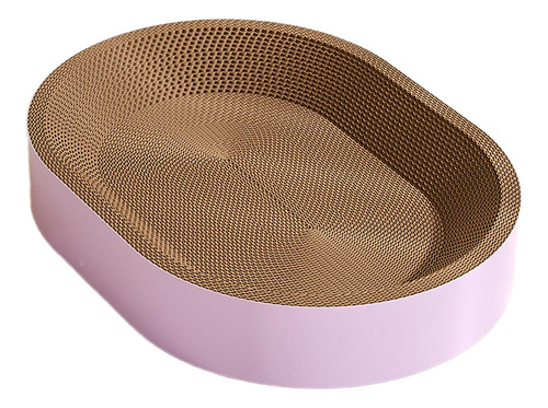 Tablero Rascador Para Gatos De Cartón Ovalado, Xl Violeta