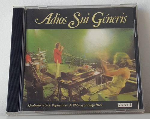 Sui Generis - Adios Sui Generis  Cd 1993
