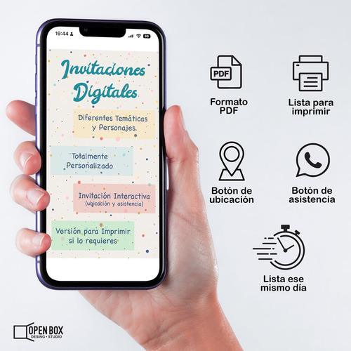 Invitación Digital Infantil Personalizada Lista Para Enviar