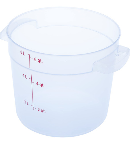 Recipiente Redondo Apilable Para Alimentos 6l Polipropileno