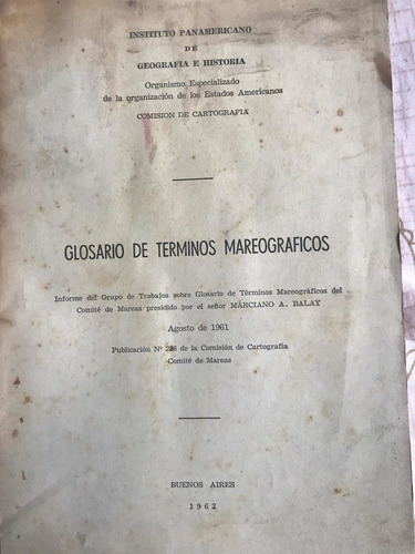 Libro Glosario De Términos Mareograficos