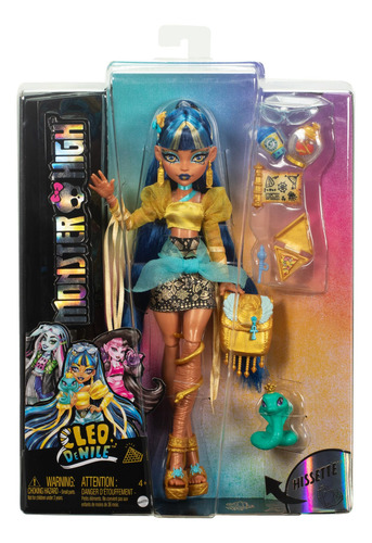 Muñeca Monster High Cleo De Nile Con Mascota Cobra Hissette