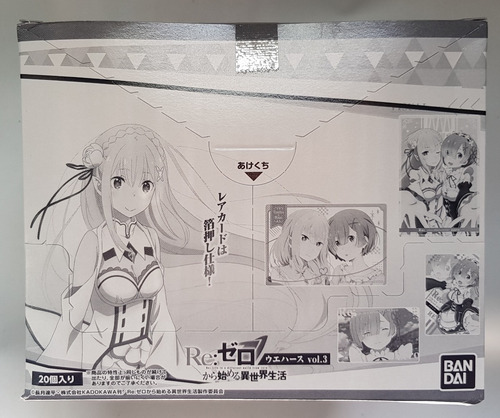 Re:zero Vol.3 Bandai Wafer Caja Con 20 Sobres Nueva !!!
