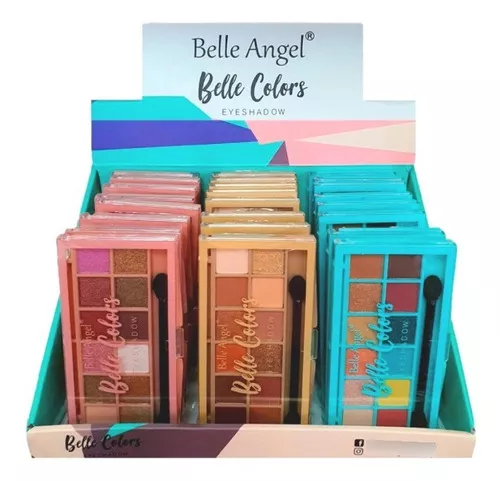 Box Paleta De Sombras Matte Atacado Belle Angel Cor Da Sombra