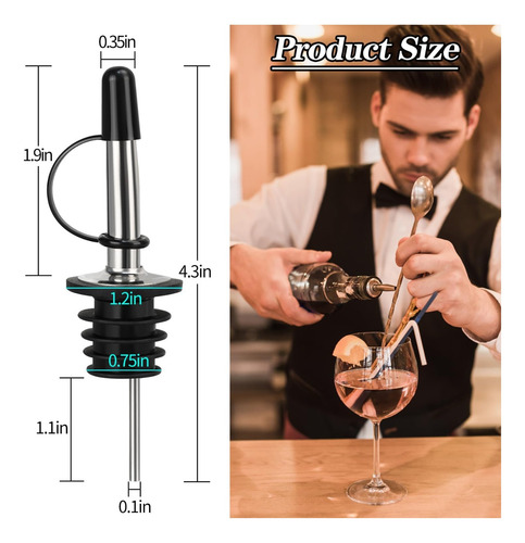 3 Und Vertedor Surtidor Dispensador Pico Botella Barman