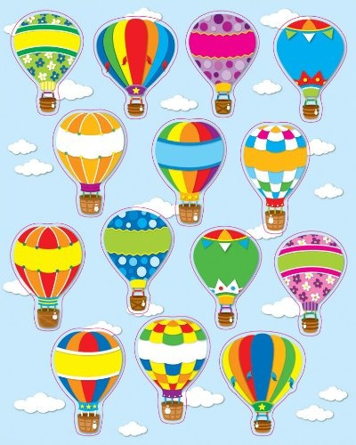 Carson Dellosa Globos Del Aire Caliente Pegatinas De Forma (