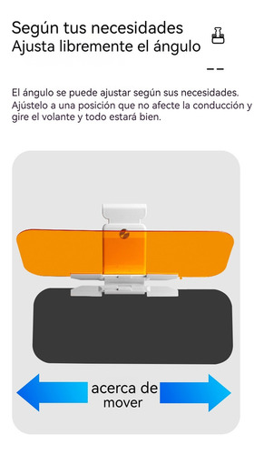 \ Auto Sol Visera Interior Anti-reflejo Espejo De Doble Uso