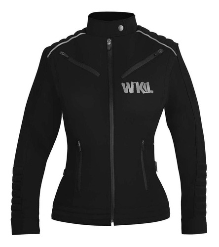 Chamarra Motociclista Mujer Impermeable Protectores Wkl 82 N