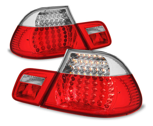 Luz Freno Trasera Led Transparente Roja Para Bmw E46 3-serie