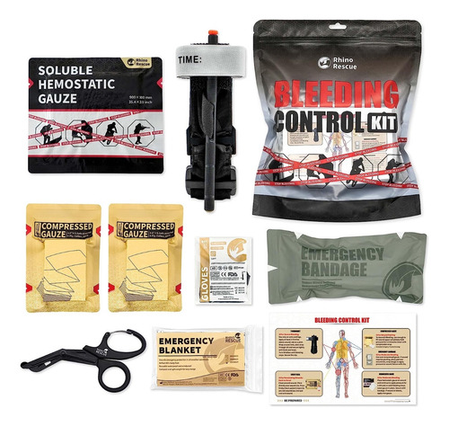 Kit Tactico Medico Control Hemorragias Vendaje Hemostatico