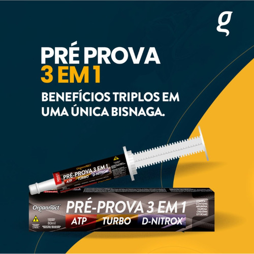 Kit 3x Pré-prova 3 Em 1 (atp, Turbo, Dnitrox) 80ml Organnact
