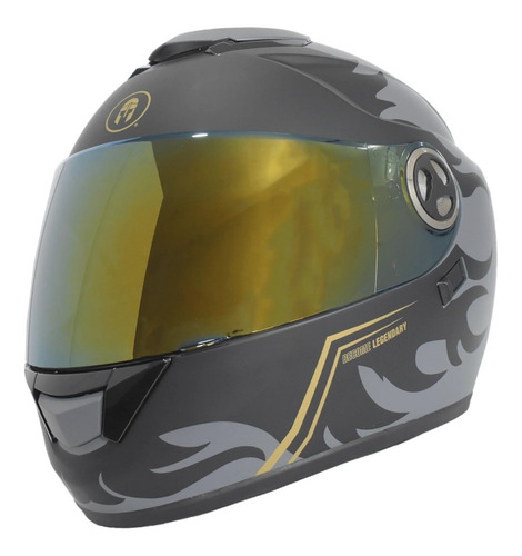 Casco Immortale Chiama Mica Oro Gris/negro Mate Rider One