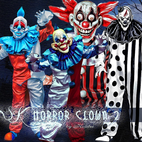 Papeles Fondos Digitales - Scrap Kit - Horror Clown 2 By Kol