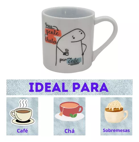 Caneca Flork Meme Bentô Divertida - Com Café & Sem Café