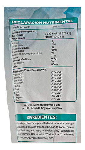 Leche O Bebida De Soya En Polvo Soyapac 2kg