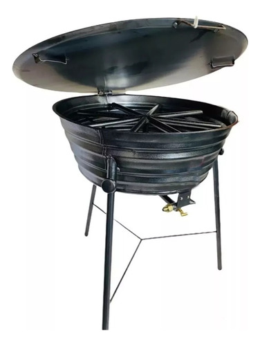 Apxerox I Comal De Gas Para Tortillas Manguera Incl. 60 Cm Color Negro
