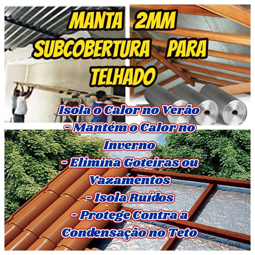 Imagem 3 de 10 de Manta Acustica E Termica 2mm P/subcobertura Kit C/35 Mts² ..