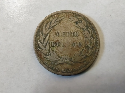 Moneda Ecuador Medio Décimo 1886(x237