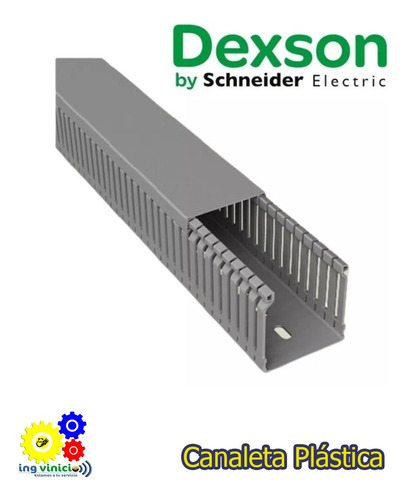 Canaleta Plastica Dexson Dxn10122 Ranurada Pvc 80x80