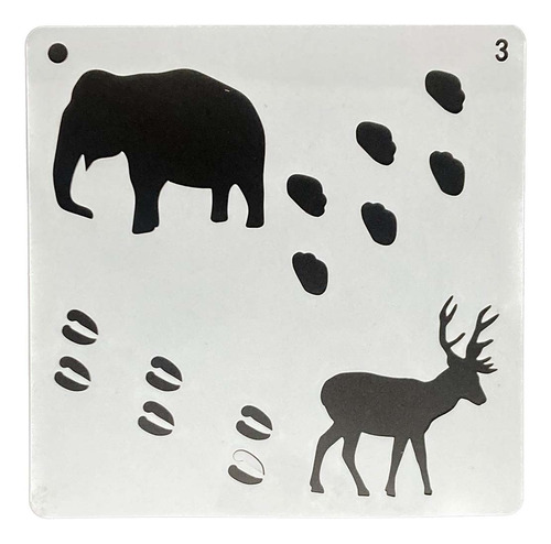 Plantilla Flexible 15x15 Cm Stencil Diseño Animales