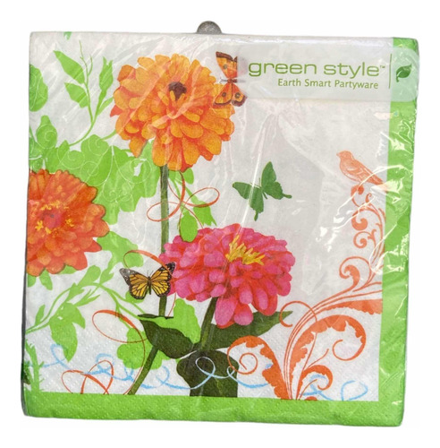 Servilletas De Papel Flores Cumpleaños Decoupage Cotillón
