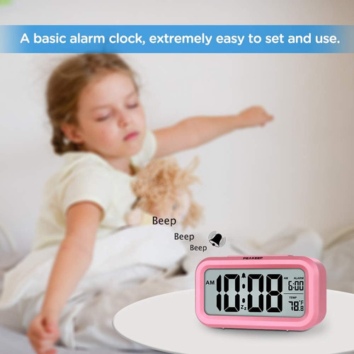 Reloj Despertador Con Luz Nocturna Para Dormitorio De Niño/n