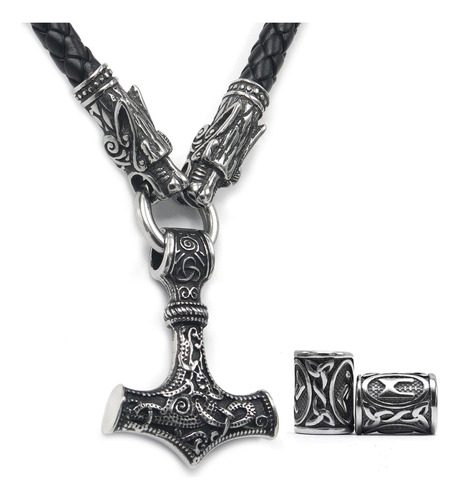 Gungneer Thor Hammer Colgante Viking Mjolnir Collar Para Hom