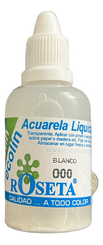 Acuarela Liquida Ecolin Roseta 30cc Blanco Ref. 000