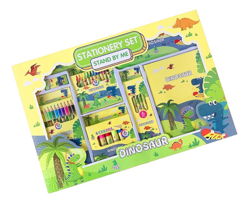 Super Set De Utiles Escolares - Dinosaurios