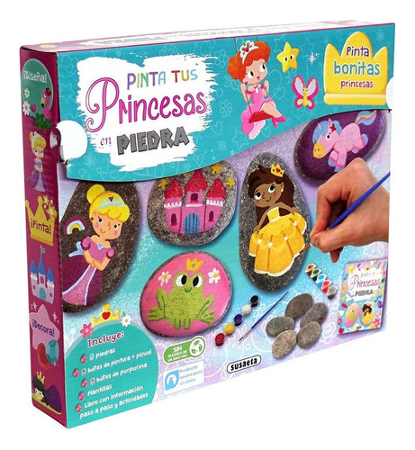 Pinta Tus Princesas En Piedra, De Vvaa. Editorial Susaeta Ediciones En Español