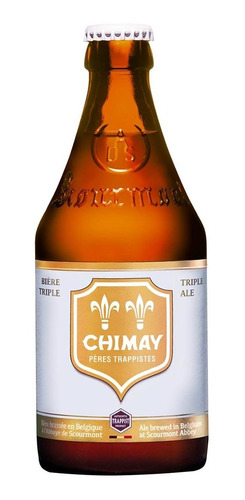 Imagem 1 de 3 de Cerveja Chimay Triple Ale White Trapista Belga 330 Ml