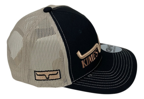 Gorra Vaquera Kimes Ranch Trucker Malla Negro/beige Gabardina Unitalla Ajustable