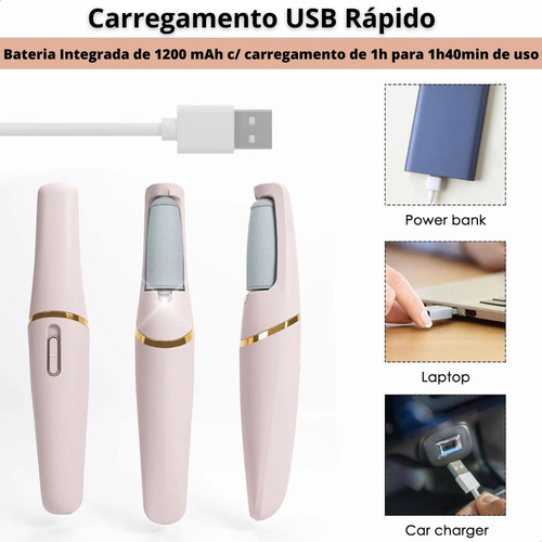Lixador Para Pés Elétrico E Removedor De Calose Rachadura