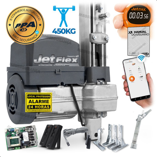 Kit Motor Wifi Ppa Basculante 2m Jet Flex 1/2 Hp Sup 450kg